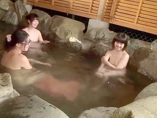 Steamy japanese nudity caught by kinky spy in tokyo onsen
