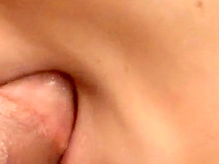 Rubbing her nippon in thr soft fishnets on kitchn flr, Moe Yoshikawa's sexy asshole ready for fucking.